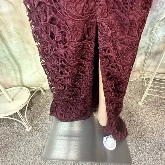 📌Adrianna Papell Rich Illusion Lace Formal - Evening -Mother Bride/ Groom Gown - Picture 10 of 16